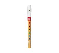 Flûte À Bec d'Apprentissage Hape - Instrument de Musique à Vent Pour Enfants de 3 Ans et Plus - Jeu en Bois - Instrument Fourni Avec Livret Pour Apprendre La Flute A Bec et Sac de Transport
