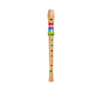 Eichhorn Flûte musicale en bois 100003481 – 7 trous, 32 cm, dès 4 ans, recueil 3 chansons, marron