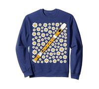 Flûte à Bec Fleurs Flûtiste à Bec Musicien Printemps Été Sweatshirt