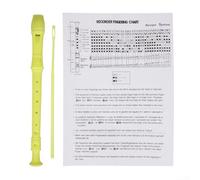Flûte à bec soprano en plastique avec configuration à 8 trous et disposition de doigté allemande, conçue pour l'intonation et une utilisation éducative (jaune)