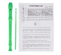 Flûte à bec soprano en plastique avec configuration à 8 trous et disposition de doigté allemande, conçue pour l'intonation et une utilisation éducative (vert)