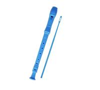 Flûte À Bec Soprano Professionnelle 8 Trous Instrument Vent En ABS Bleu Flûte À Bec En Bois