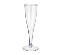 Flûte à champagne en plastique PAPSTAR 0,1 l transparente 10 pièces