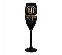 Flûte à champagne spécial Anniversaire 18 Ans coloris Noir et Doré