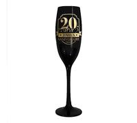 Flûte à champagne spécial Anniversaire 20 Ans coloris Noir et Doré