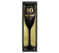 Flûte à champagne spécial Anniversaire 40 Ans coloris Noir et Doré