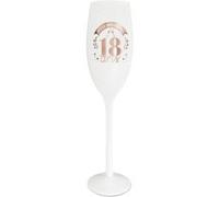 Flûte - STC - Anniversaire 18 ans - Verre coloré - Reflets cuivrés - Compatible lave-vaisselle