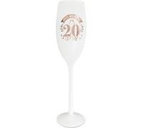 flûte à champagne verre 20ans 24.8cm blanc - sud trading cd4639+20 Rose G