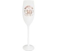 flûte à champagne verre 30ans 24.8cm blanc - sud trading cd4639+30 Rose G