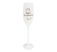 FLÛTE À CHAMPAGNE VERRE ANNIVERSAIRE 24.8CM BLANC