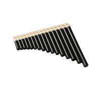 Flûte à pan 16 pipes en do traditionnel portable instrument de musique pour les amateurs de musique et enseignement de performance - Beige marron