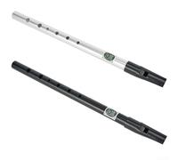 Flûte à sifflet classique en étain 6 trous, contrôle sensible de la respiration, excellent choix pour les amateurs de musique traditionnelle (clé C argentée)