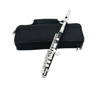 Flûte C Ton 16 Trous Piccolo Doré Argent E upronickel Corps Bois Instruments De Musique(700)