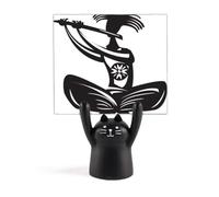 Flûte célèbre contour mexicain mexicain support mémo dessin animé chat noir décoration
