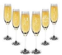 Flute Champagne Personnalisé,à Champagne Pour la Mariée et le Marié,N'importe Quel Nom Peut être Gravé et Donné Aux Mariages/Couples/Amis/Noël/Action de grâces/Fête des mama/Fête des papa (Stil B)