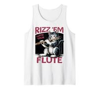 Flûte Chat Classique Musique Joueur Chaton Flûtiste Flûtiste Débardeur