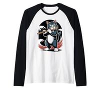 Flûte Chat Classique Musique Joueur Chaton Flûtiste Flûtiste Manche Raglan