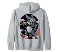 Flûte Chat Classique Musique Joueur Chaton Flûtiste Flûtiste Sweat à Capuche