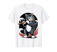 Flûte Chat Classique Musique Joueur Chaton Flûtiste Flûtiste T-Shirt