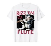 Flûte Chat Classique Musique Joueur Chaton Flûtiste Flûtiste T-Shirt
