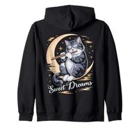 Flûte Chat Moon Dreams Flûte Joueur Chaton Flûtiste Flûtiste Sweat à Capuche