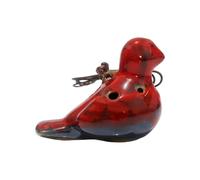 Flûte chinoise ancienne Ocarina 6 trous, 01 red | Construction en céramique faite à la main, apprentissage facile pour les amateurs de musique classique et les