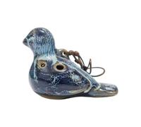 Flûte chinoise ancienne Ocarina 6 trous, 02Kiln turnsBlue | Construction en céramique faite à la main, apprentissage facile pour les amateurs de musique classique et les