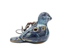 Flûte chinoise ancienne Ocarina 6 trous, 02Kiln turnsBlue | Fabriqué à la main à partir de céramique, conçu pour un apprentissage facile, adapté, adultes
