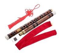 Flûte Chinoise en Bambou Tonalité G, 1 Set, Style Rétro | Débutants, Prise en Main Confortable, Légère et Portable, Tons Précis, Alliage Cuivre et Résine