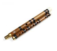 Flûte De Bambou Instrument Flûte En Bambou Avec Ligne Noire Instrument De Musique Traditionnel À Vent Fait La Main Tableau Des Doigtés(G key 2 section)