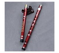 Flûte de bambou traditionnelle à deux sections, Instrument à vent en bois, rouge Noble, classique, pas Standard Performance Professionnelle Flûte De Bambou (Color : C)