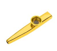 Flûte de kazoo, alliage en aluminium Diaphragme bouche exquise kazoos instruments de musique accessoire bon compagnon pour ukulélé violon guitare piano clavier (gold)