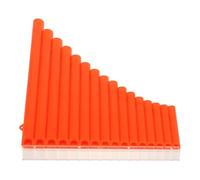 Flûte de Pan 16 Tuyaux en Do pour Débutants, Abs Orange