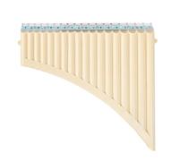 Flûte de Pan 18 Tuyaux n do, Flûte de Pan avec Embouchure, Instrument à Vent pour étudiants et Débutants, avec Sac de Transport (Blanc)