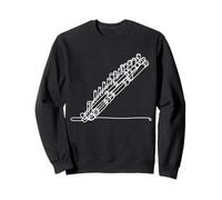 Flûte de Pan Art Linéaire pour Musiciens Sweatshirt