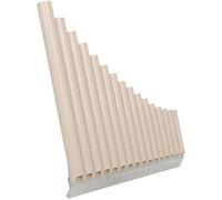 Flûte de Pan en ABS, Ton C pour Débutants, Kit Musical | Finition Lisse Beige, Angle Fixe, Livrée Livre de Musique et Paquet de Rangement, pour Cours et Répétitions