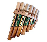 Flûte de pan en bambou,artisanale Décorée 7 notes,musique Péruvienne