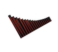 Flûte De Pan En Plastique Flûte De Pan À Deux Trous Instrument De Pratique Professionnelle À 18 Tuyaux(Brown white)