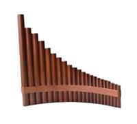 Flûte De Pan Instrument À Vent Flûte De Pan À22tuyaux Avec Bandes Et Cerceaux En Bois Tonalités GC Couleur Marron Jouée Accordée Par Des Professionnels(22-tube C major right-hand bass)