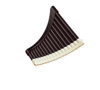 Flûte De Pan Instrument Flûte De Pan 16 Ou 18 Tuyaux Adaptée Aux Débutants Courbée Noire Do Majeur Blanc Cassé(16-pipe curved panpipes in black)
