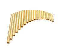 Flûte De Pan Instrument Flûte De Pan 22 Tuyaux ABS Sol Clé Performance Professionnelle Son Riche(Golden right)