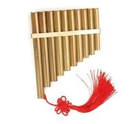 Flûte de Pan légère Flûte de Pan en do jaune clair instruments à vent adaptés à la pratique(LEFT HAND)