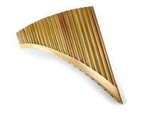 Flûte de Pan légère Instrument à vent en bois avec flûte de pan en do marron(Left hand)