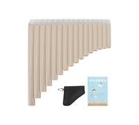 FlûTe De Pan Miniature Instrument à vent, flûte de poêle traditionnelle 16 tuyaux, for débutants, personnel enseignant for adultes, Mini Portable en plastique(Off white)