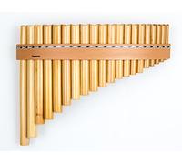 Flûte de Pan Plaschke avec ceinture en bois, fabriquée à la main dans le Tyrol du Sud, 20 tubes-Do