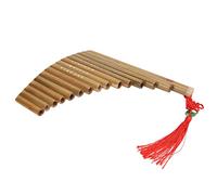 Flûte de Pan, Touche G Facile à Apprendre Flûte de Pan en Bambou Naturel Respectueux de l'environnement Sans Pollution pour Jouer (Main gauche)