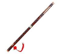 Flûte en bambou amer en cuivre à double section Flûte en bambou, instrument à vent, tonalités: do, ré, mi, fa, sol, articulation en laiton, 2 sections, marron, for professionnels et débutants(C)