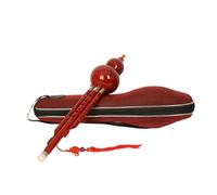 Flûte En Calebasse Standard Instrument À Vent Et À Vent Portable En Résine Colorée B Plat Ou C Hulusi(Red C key)