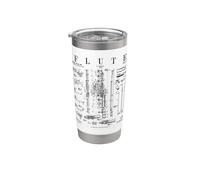 Flûte flûtiste vintage vernie flûtiste Gobelet isotherme en acier inoxydable double paroi