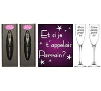 Flute Gravée - Et si je t'appelais Marraine/Parrain - Baptême & Communion